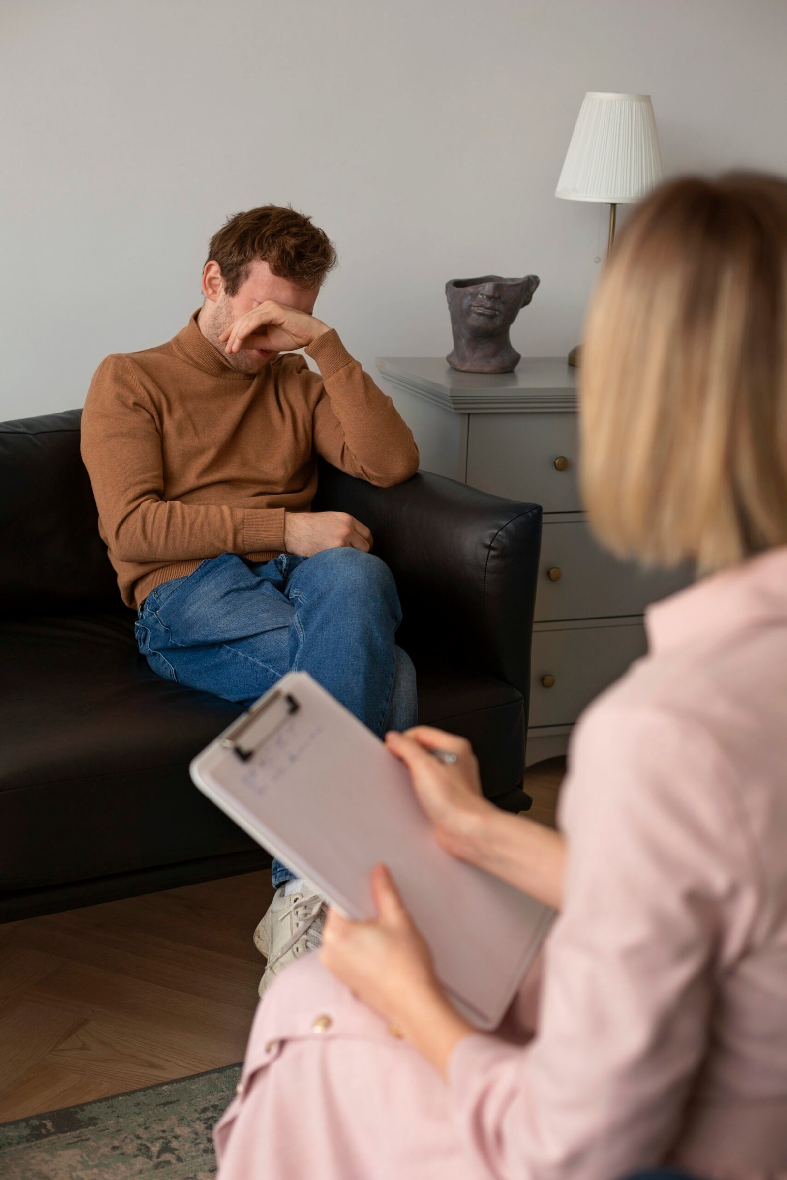 front view man undergoing therapy scaled